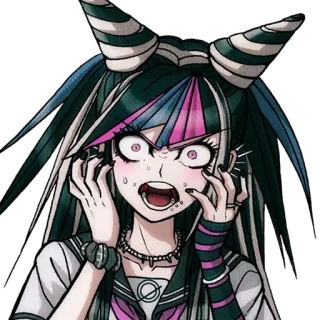 😨 Ibuki Mioda Danganronpa Anime, Ibuki Mioda, Danganronpa, Anime Mädchen, Horror, Schreien telegram sticker
