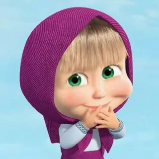 🤭 Masha Masha and the Bear cartoon, meisje, kind, animatie, schattig telegram sticker