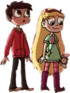 👭 Marco Diaz Star vs. the Forces of Evil Animacja, Kreskówka, Star Butterfly, Przyjaźń, Magia whatsapp sticker