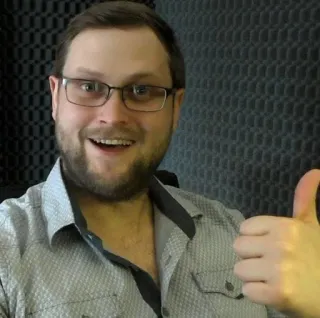 👍 man, person, glasses, smile, happy, thumb up telegram sticker