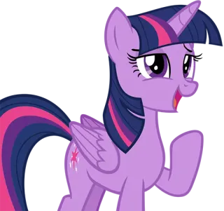 😌 Twilight Sparkle My Little Pony Cartoon, Pony, Magie, Freundschaft, Glitzer telegram sticker