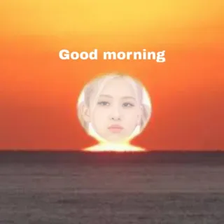 🌞 Rose Good morning Rose, Blackpink, Morgen, Sonnenaufgang, Kpop, Idol telegram sticker