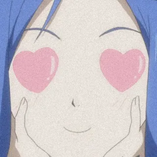 😍 anime, heart eyes, love, cartoon, female, girl telegram sticker
