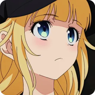 🙂 Animé, Fille, Mignon, Dessin animé, Manga, Blonde whatsapp sticker