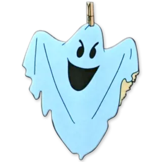👻 призрак, жуткий, хэллоуин, милый whatsapp sticker