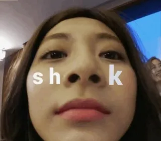 😳 sh k selfie, woman, face, expression, shocked, kpop telegram sticker