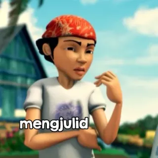 😊 mengjulid Kartun, Karakter, Indonesia, Meme, Mengjulid whatsapp sticker