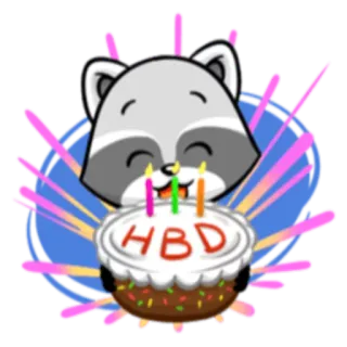 Енот Твини @StikerDi telegram stickers