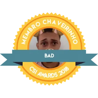 🗝 MEMBRO CHAVEIRINHO
BAD
CSI AWARDS 2018 nagroda, portret, członek telegram sticker