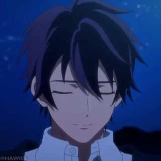 ⛓ @HAWKS Anime, Man, Personage, Lachend, Nacht, Kunst, Illustratie telegram sticker