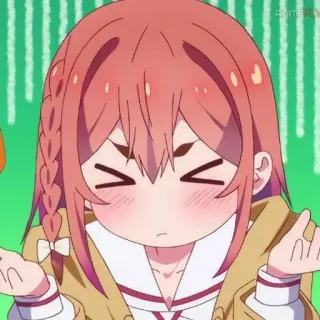 🧡 Anime, Niedlich, Kawaii, Mädchen, Verwirrt whatsapp sticker