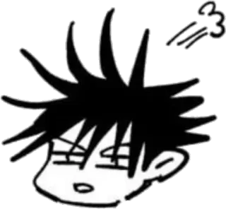 😑 Аниме, Манга, Мультфильм, Злой, Персонаж telegram sticker