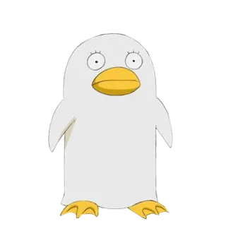 🐔 pássaro, pato, animal, fofo, branco whatsapp sticker