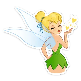 🥰 Tinkerbell fairy, Tinkerbell, Disney, cartoon, magic, wings, pixie, cute telegram sticker