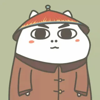 🐥 kucing, asia, kartun, karakter, cina, pakaian whatsapp sticker