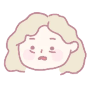 😲 Desenho animado, Rosto, Mulher, Expressão, Emoji, Adesivo telegram sticker