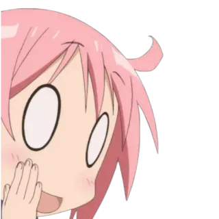 😱 anime, zszokowana, zaskoczona, dziewczyna telegram sticker