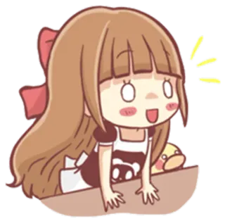 😍 만화, 소녀, 귀여운, 카와이, 애니메이션, 캐릭터 telegram sticker