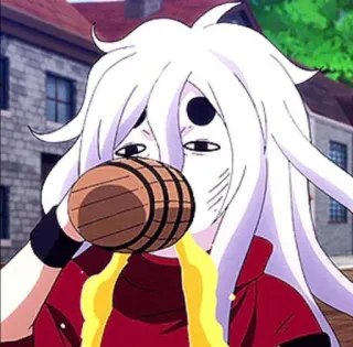 🎴 anime, barrel, drinking, funny, character telegram sticker