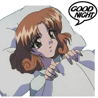 🛌 GOOD NIGHT boa noite, anime, sono, cama, desenho animado, menina telegram sticker