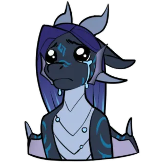 😭 dragon, sad, crying, tears, cartoon, cute, anthro telegram sticker
