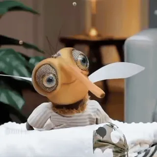 😅 moustique, insecte, dessin animé, animal, mignon, drôle telegram sticker