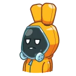 💥 królik, królik, bluza z kapturem, pixel art, postać telegram sticker