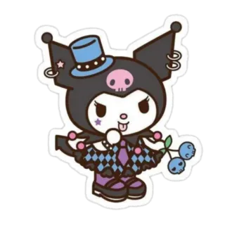 🥺 Kuromi Kuromi, Sanrio, dessin animé, personnage, animé, kawaii, mignon telegram sticker