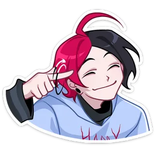 ☺️ HANV Anime, Dessin animé, Personnage, Sticker, Émotion, Sweat à capuche telegram sticker