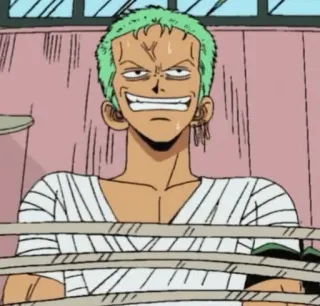 🪐 Zoro One Piece аниме, one piece, зоро, мультфильм, раненый, бинты telegram sticker