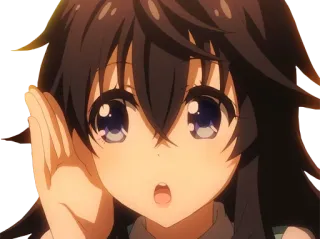 👂 Anime, Garota, Fofa, Surpresa, Desenho animado telegram sticker