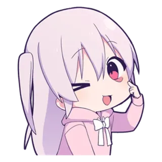 😉 Anime, Chibi, Fofo, Menina, Kawaii telegram sticker