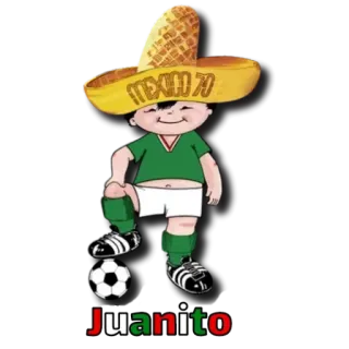 🇲🇽 Juanito 1970 FIFA World Cup MEXICO 70 Juanito Juanito, Mexico 70, FIFA World Cup, soccer, mascot, football, vintage, sombrero telegram sticker