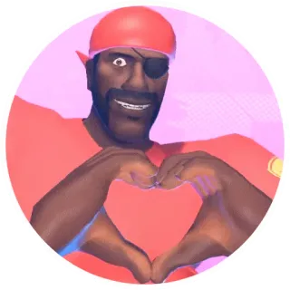 🌚 Demoman Team Fortress 2 Demoman, Team Fortress 2, Video game, Personagem, Coração, Amor telegram sticker