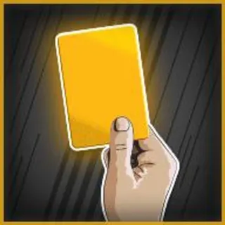 🌟 yellow card, penalty, sports, warning, game, hand telegram sticker