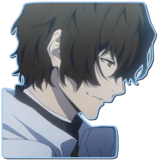 😏 Osamu Dazai Bungou Stray Dogs Anime, Postać, Osamu Dazai, Bungo Stray Dogs, Naklejka telegram sticker