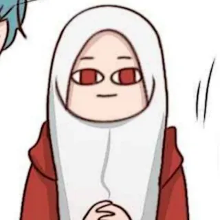 🧨 dessin animé, illustration, personnage, musulman, hijab, femme whatsapp sticker