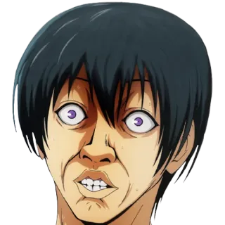 🤢 Аниме, Манга, Смешное лицо, Персонаж, Выражение, Мем telegram sticker