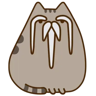 🤓 cat, walrus, animal, cute, cartoon, mammal telegram sticker