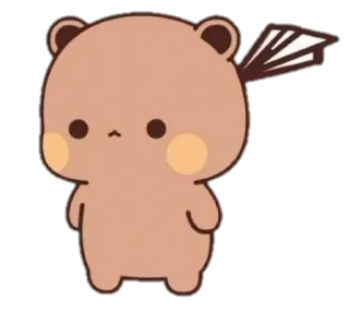 🍼 urso, fofo, desenho animado, kawaii, adesivo, animal telegram sticker