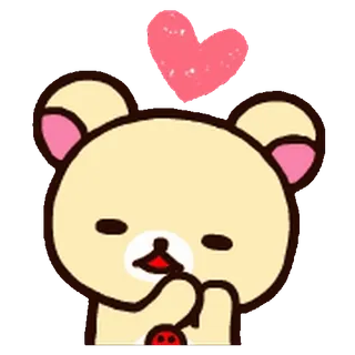 💨 Rilakkuma bear, cute, rilakkuma, kawaii, heart whatsapp sticker