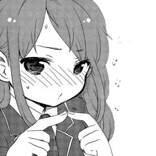 😳 anime, manga, schoolgirl, cute, blush, uniform telegram sticker