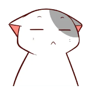 😑 cat, animal, cartoon, cute, sleepy telegram sticker