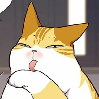 😛 고양이, 동물, 귀여운, 혀, 스티커, 밈 telegram sticker