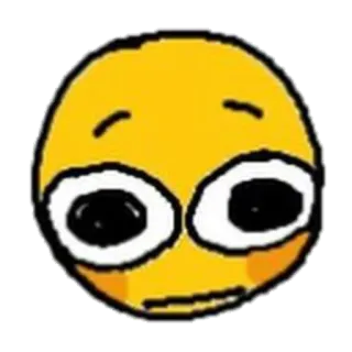 😳 Emoji, Triste, Amarelo, Rosto telegram sticker