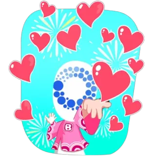 🤣 coração, fofo, adesivo, desenho animado, rosa, kawaii, personagem telegram sticker
