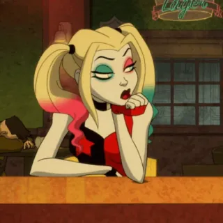 🎪 Harley Quinn 할리 퀸, 만화, dc 코믹스, 악당, 금발, 양갈래 telegram sticker