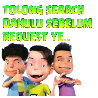 ☝ TOLONG SEARCH DAHULU SEBELUM REQUEST YE.. Cartoon, Suche, Anfrage, Figuren, Sticker telegram sticker