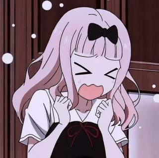 🇯🇵 Chika Fujiwara Kaguya-sama: Love Is War anime, chika fujiwara, kaguya-sama: love is war, cartoon, cute, funny, sticker whatsapp sticker