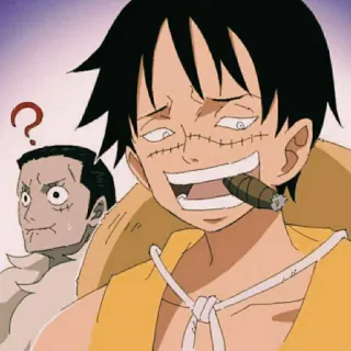 😁 Luffy One Piece луффи, ван пис, аниме, манга, мультфильм telegram sticker